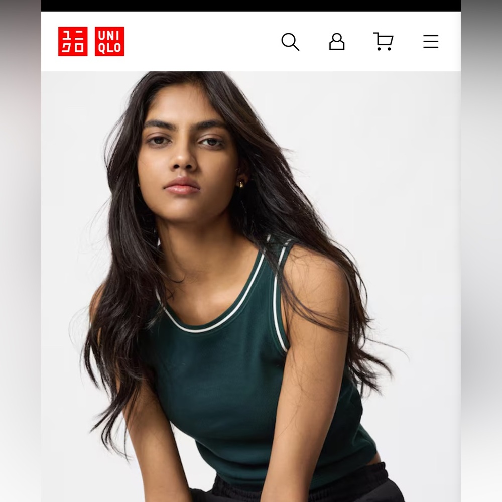 Uniqlo dark Green top